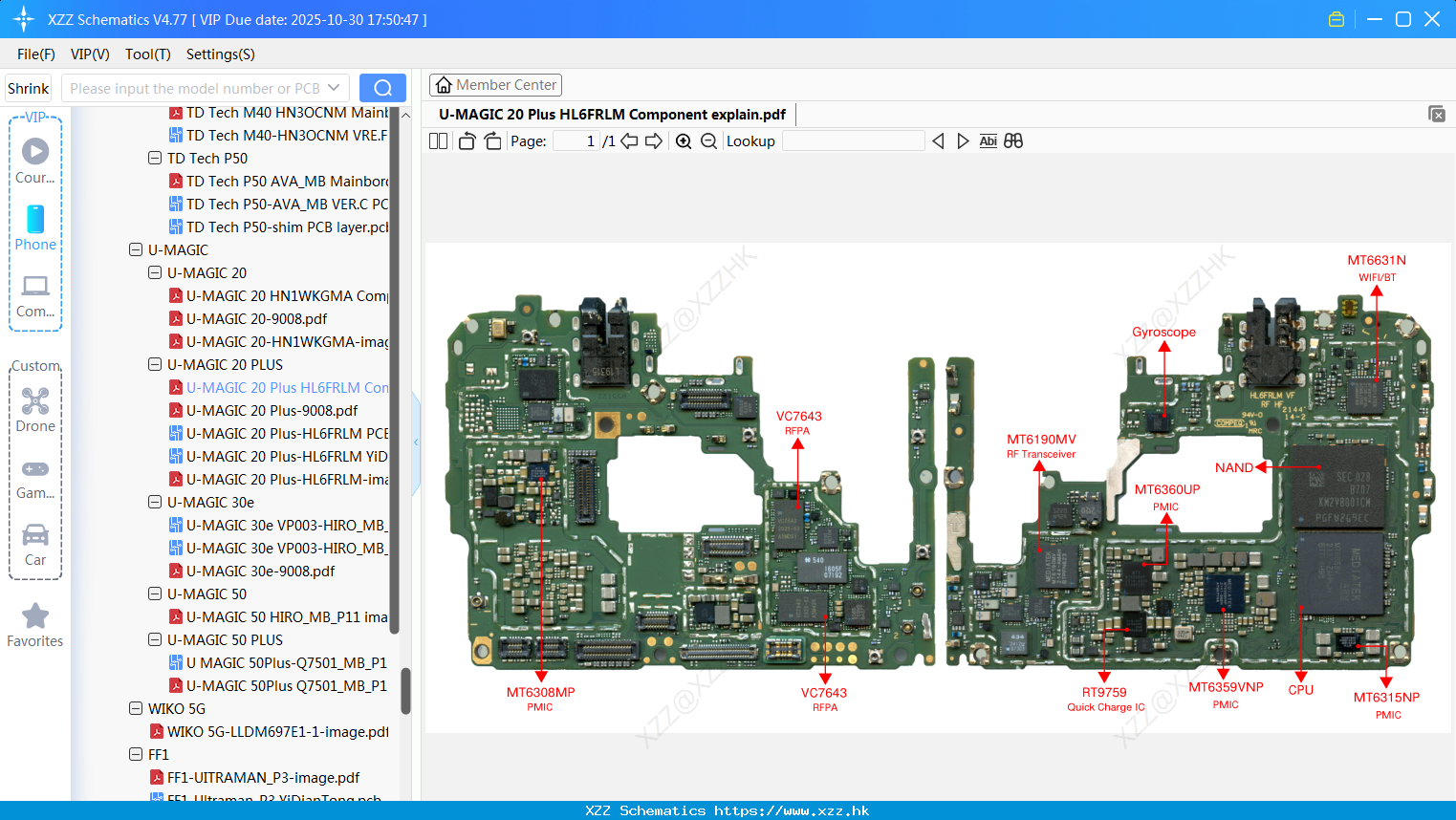 Huawei U-MAGIC 20 Plus HL6FRLM Component Explain